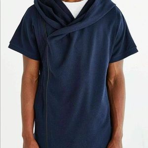 The Narrows  Short Sleeve Asymmetrical Zip Hoodie SZ MD